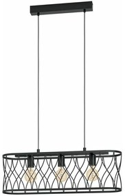 Φωτιστικό Οροφής - Ράγα 43554 Giltspur 3/E27 Black Eglo Metal