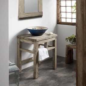 Furnibath Polymnia Solid Wood - Παγκος Επιπλου Μπανιου Χειροποίητος - 80 εκ.