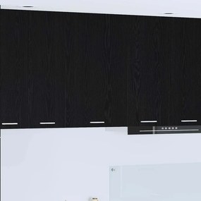 vidaXL Κρεμαστό ντουλάπι Μαύρος Δρυς και Λευκό 50 x 31 x 80 εκ.