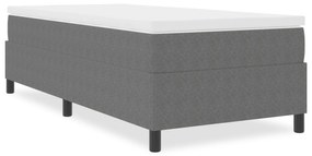 vidaXL Κρεβάτι με ελατήριο Ανοιχτό Γκρι 90x200 εκ Κορντούρα