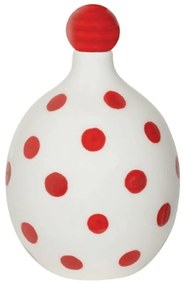 Διακοσμητικό Μπουκάλι Κεραμικό Lido PUN1502 13x20,4cm White-Red Zafferano κεραμικο