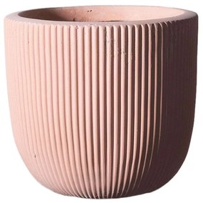 Κασπώ Πήλινο Στρογγυλό Stripe XL D-8940-8 44x44x36,5cm Somon Supergreens Clay