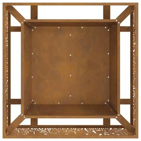 vidaXL Φωτιά Καφέ 80 x 80 x 30 cm Ατσάλι σκληρυθέν στον αέρα