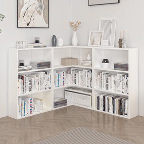 Βιβλιοθήκη Λευκό APRALA 120x20x89