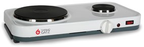 Thermogatz Gs 1950 Επιτραπέζια Εστία Εμαγιέ Διπλή Λευκή