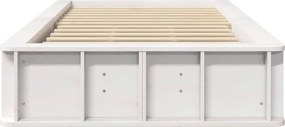 vidaXL Σκελετός Κρεβατιού Λευκό 100 x 200 cm Στερεά ξυλεία πεύκου