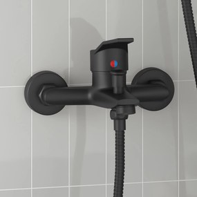 vidaXL Μίξερ ντους Μαύρο G 1 / 2 ίντσες