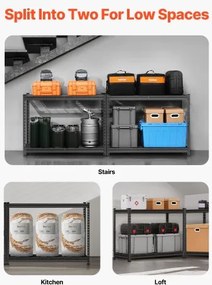 VEVOR Storage Shelves 4 Tier Adjustable Heavy Duty Garage Shelving Unit 2400 lbs