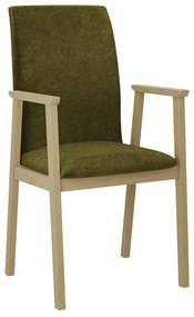 Καρέκλα Victorville 336, Πράσινο, Sonoma οξιά, 91x43x40cm, 7 kg, Ταπισερί, Ξύλινα, Μπράτσα, Ξύλο: Σημύδα | Epipla1.gr