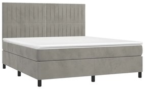 ΚΡΕΒΑΤΙ BOXSPRING ΜΕ ΣΤΡΩΜΑ ΑΝΟΙΧΤΟ ΓΚΡΙ 160X200 ΕΚ. ΒΕΛΟΥΔΙΝΟ 3143151