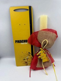 Τύπου Pikatsu - Πίκατσου Πόκεμον Αρωματική λαμπάδα ν.1 - Σετ Λαμπάδα και πλάτη