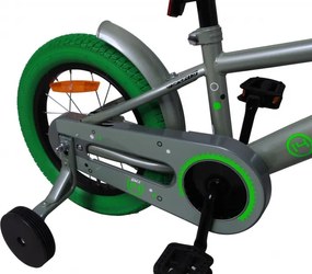 Sports 14 Inch 22 cm Boys Coaster Brake Grey/Green