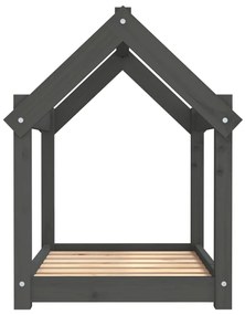 vidaXL Κρεβάτι Σκύλου Γκρι 71x55x70 εκ. από Μασίφ Ξύλο Πεύκου