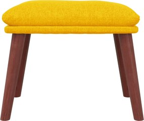 vidaXL Υποπόδιο Μουσταρδί 45 x 29,5 x 35 εκ. Υφασμάτινο