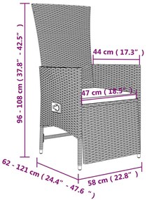 Σετ Τραπεζαρίας Κήπου 5 τεμ. Μπεζ Συνθετικό Ρατάν με Μαξιλάρι - Μπεζ