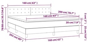 ΚΡΕΒΑΤΙ BOXSPRING ΜΕ ΣΤΡΩΜΑ &amp; LED ΣΚ. ΠΡΑΣΙΝΟ 160X200ΕΚ ΒΕΛΟΥΔΟ 3134654