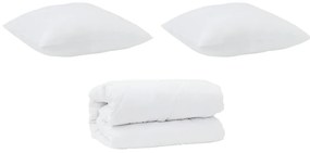vidaXL Πάπλωμα Άλλο με μαξιλάρι 3 pcs Λευκό 240 x 220 cm Μικροΐνες