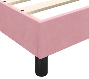 Box Spring Κρεβάτι χωρίς στρώμα Ροζ 80x210 cm Βελούδινο - Ροζ