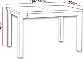Επεκτεινόμενο τραπέζι Min V - Kerasi - 120.00Χ80.00Χ78.00cm