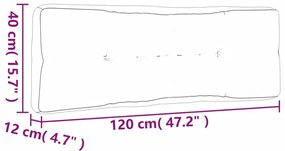 Μαξιλάρι Παλέτας Κόκκινο 120 x 40 x 12 εκ. Υφασμάτινο - Κόκκινο