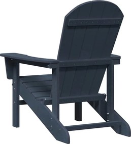 vidaXL Καρέκλα Adirondack Σκούρο μπλε HDPE