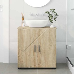 vidaXL Ντουλάπι Μπάνιου με αποθήκευση Δρύς Sonoma 61 x 35 x 64 εκ.