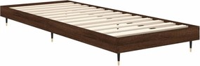 vidaXL Πλαίσιο Κρεβατιού Χωρ. Στρώμα Καφέ Δρυς 75x190εκ Επεξ. Ξύλο