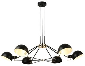 Φωτιστικό Οροφής EG4346P100B 6ΧΕ14 D100ΧH100 Black Aca Decor Μέταλλο