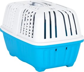 vidaXL Κλουβί Μεταφ. Κατοικίδιων Λευκό/Μπλε 48x31,5x33εκ Πολυπρ/λένιο