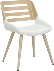 Καρέκλα Brody pakoworld pu λευκό- πόδι φυσικό