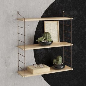 Megapap Ραφιέρα Τοίχου Armoni Sapphire Oak - Καφέ Μέταλλο 72x20x85εκ.