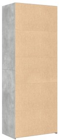 vidaXL Ντουλάπι Γκρι Σκυροδέματος 70x41x185 εκ. Επεξεργασμένο Ξύλο