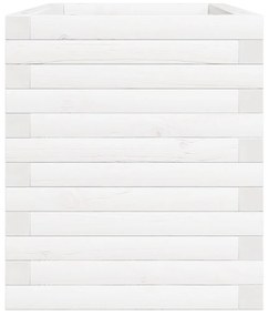 vidaXL Ζαρντινιέρα Κήπου Λευκή 70x40x46 εκ. από Μασίφ Ξύλο Πεύκου