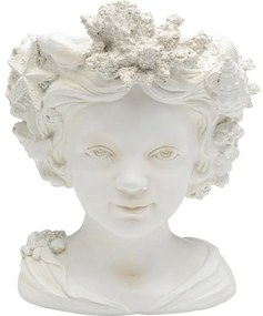Διακοσμητικό Figurine Coral Girl Πολυρεσίνη Λευκό 18x19x24εκ. - Λευκό