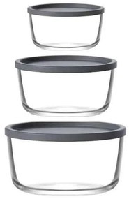 Σετ 3 τεμ. ΦΑΓΗΤΟΔοχεία ROUND Φ110/ 144/ 173mm - 380/800/1490cc - LAV