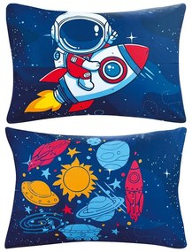 Μαξιλαροθήκες Παιδικές Sirius (Σετ 2τμχ) Blue Kentia 50Χ70 100% Cotton