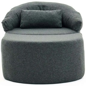 Πουφ - Πολυθρόνα Pitta 825BLC4727 80x70cm Anthracite