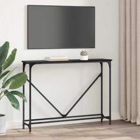 vidaXL Τραπέζι κονσόλας Μαύρη Οξυά 102 x 23 x 75 εκ Επεξεργασμένο ξύλο