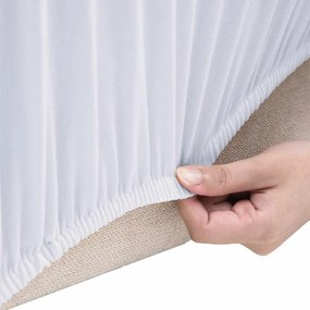 vidaXL Κάλυμμα 2θέσιου Καναπέ Ελαστικό Λευκό από Πολυεστερικό Ζέρσεϊ
