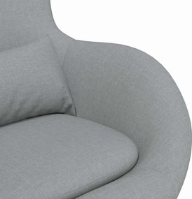 vidaXL Κάθισμα-αυγό Ανοιχτό γκρι 63 x 73 x 90 εκ ύφασμα