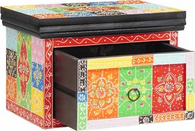 vidaXL Κομοδίνο με συρτάρι Πολύχρωμο 40 x 30 x 28 εκ