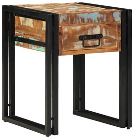 vidaXL End Table Πολύχρωμο 40 x 40 x 50 cm Μασίφ ανακυκλωμένο ξύλο