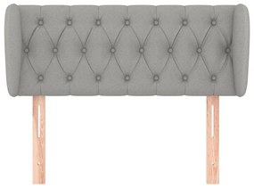 Κεφαλάρι με Πτερύγια Ανοιχτό Γκρι 93x23x78/88 εκ. Υφασμάτινο 3117462