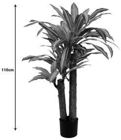 ΔΙΑΚΟΣΜΗΤΙΚΟ ΦΥΤΟ  DRACAENA ΣΕ ΓΛΑΣΤΡΑ INART ΠΡΑΣΙΝΟ PP Υ110ΕΚ