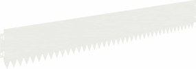 vidaXL Περίγραμμα γκαζόν 30 τμχ. 103 x 15 εκ Steel Λευκό