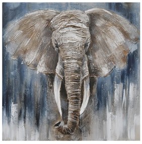 MY ELEFANT ΠΙΝΑΚΑΣ ΚΑΜΒΑΣ ΠΟΛΥΧΡΩΜΟ ΞΥΛΟ 100x100xH3cm - 017114