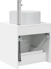 vidaXL Επιτοίχια Λεκάνη Έπιπλο Λευκό 49,5 x 44,5 x 65,5 εκ