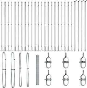 vidaXL Στύλος Περιφράξεων Ασημί