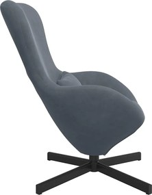 vidaXL Κάθισμα-αυγό Σκούρο Γκρι 63 x 73 x 90 εκ Βελούδο