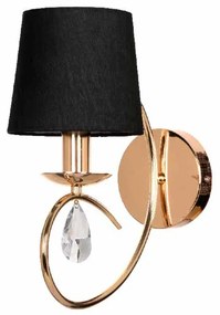 Απλίκα Τοίχου Aca Basilico TNK81490CG1W Copper-Gold/Black